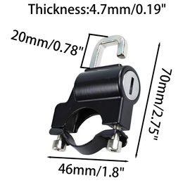 Runseaway 2PCS Motorcycle Helmet Lock, Heavy-Duty Anti-Theft Security Cable Lock, Universal Fit for 22-26mm Handlebars, Tamper-Resistant for Motorbike, Scooter, Street Bike