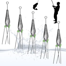 Pack of 5 78 g Pear Lead Fishing Lead Fishing Lead Weights Fishing Lead Set with Four Legs Fishing Accessories Teardrop Streamline Lead Sets for Outdoor and Sea Fishing Casting Fishing Bass Trout