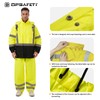 DPSAFETY Hi Vis Safety rain Jacket，Reflective Class 3 Rain coat