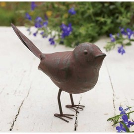 CTW Home Collection Decorative Small Cute Songbird Song Bird Statue Figurine Home Décor, 5.5" x 4" x 2", Rust/Brown (1)