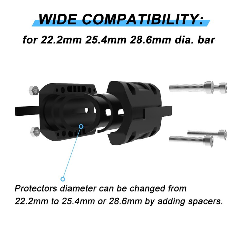 Mantt 22.2mm 25.4mm 28.6mm Engine Crash Bar Protectors Sliders 1