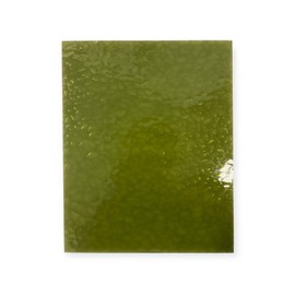 Wissmach Stained Glass Sheet and Mosaic Glass: Medium Olive Green English Muffle (8"x6"-1 Sheet) | Curated by BiNARi Glass Studio