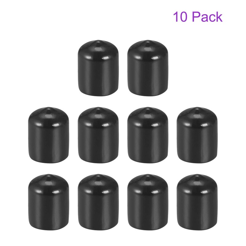 DMiotech 10 Pack 5/8" ID Black Screw Thread Protectors Rubber