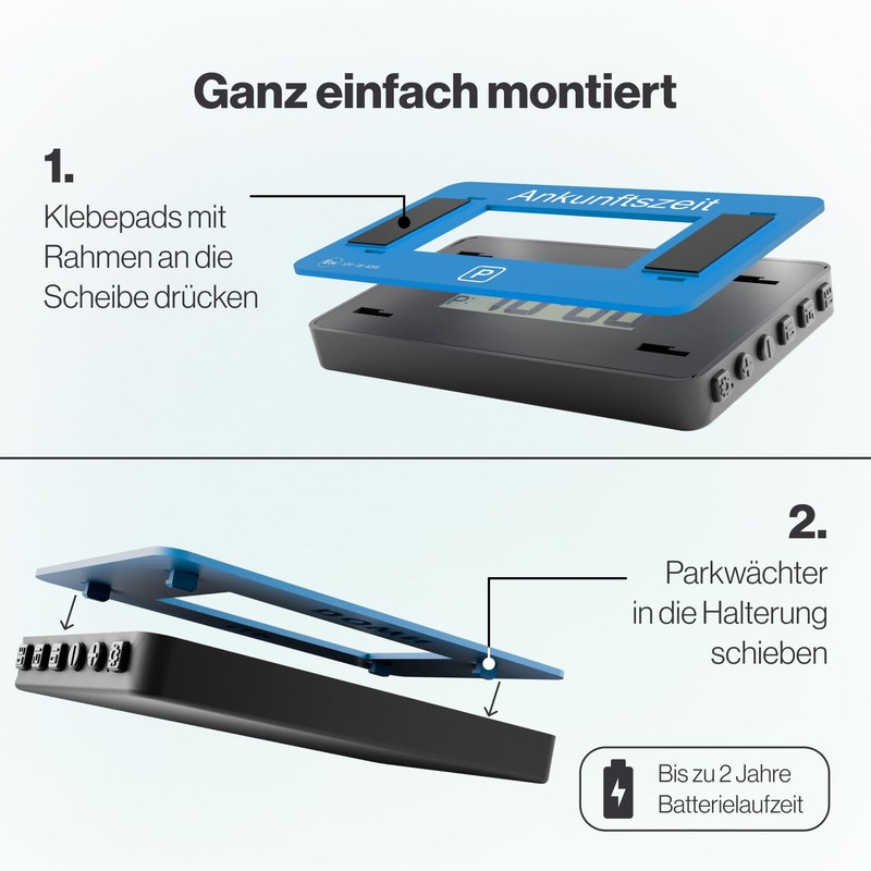 Parkwächter V2 Electronic Parking Disc with Approval according to German