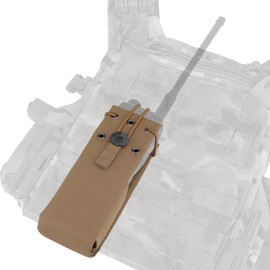 Tactical MOLLE Radio Pouch & Water Bottle Holster – 500D Nylon Laser-Cut Lightweight Adjustable Waist Pouch for Walkie Talkie, Outdoor Hiking, Camping, Tactical Vest, Backpack, or Belt (CB)