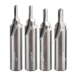 Ultra-Shear Countersink Slotting Router Bits, 4 Piece Set, 2 FL, USA Made, Solid Carbide, Great for Making Screw Blocks - US5CS-4PC