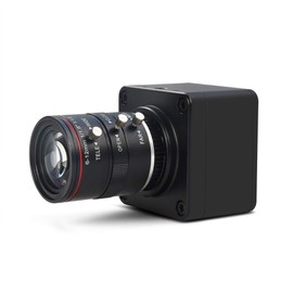 MOKOSE - Cámara USB 4K a 30 fps con lente manual varifocal de 6 a 12 mm, cámara web UVC, controlador gratuito, compatible con Windows, Mac, OS X y... 