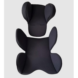 TOPOQ Newborn Car Seat Insert Baby Stroller Seat Liner Pram Liner Insert Baby Buggy Head and Body Support Cushion Soft Cosy Seat Cushion Liner Pad For Pushchair Highchair Carrycot (Black)