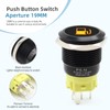 FILN 2PCS 19mm (3/4'') Latching Push Button Switch Latching 12V