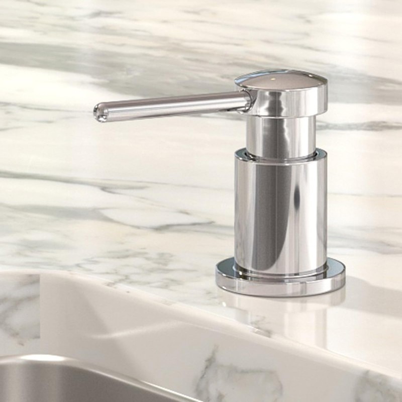 Lava Odoro Chrome Soap Dispenser for Kitchen Sink, Modern Brass