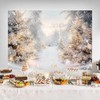 Printspree Winter Snowy Christmas Backdrop 7x5ft - Enchanting Snow-Covered Forest