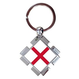 St Patricks Cross Luxury Jigsaw Shaped Metal Keyring In A Gift Box