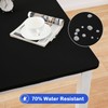 Wolkemer 4 Pack Black Fitted Tablecloth 34x34 Inch Square Elastic