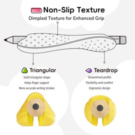 6-Pack Small Ergonomic Pencil Grips for Toddlers&Children,Silicone Writing Aid for Handwriting,Drawing,Anti-Slip Texture,Dual-Head Design for Right/Left Hand–Improves Grip Control (Assorted Colors)