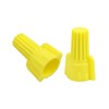 QWORK Yellow Winged Electrical Wire End Connectors Caps, 18-10 AWG,