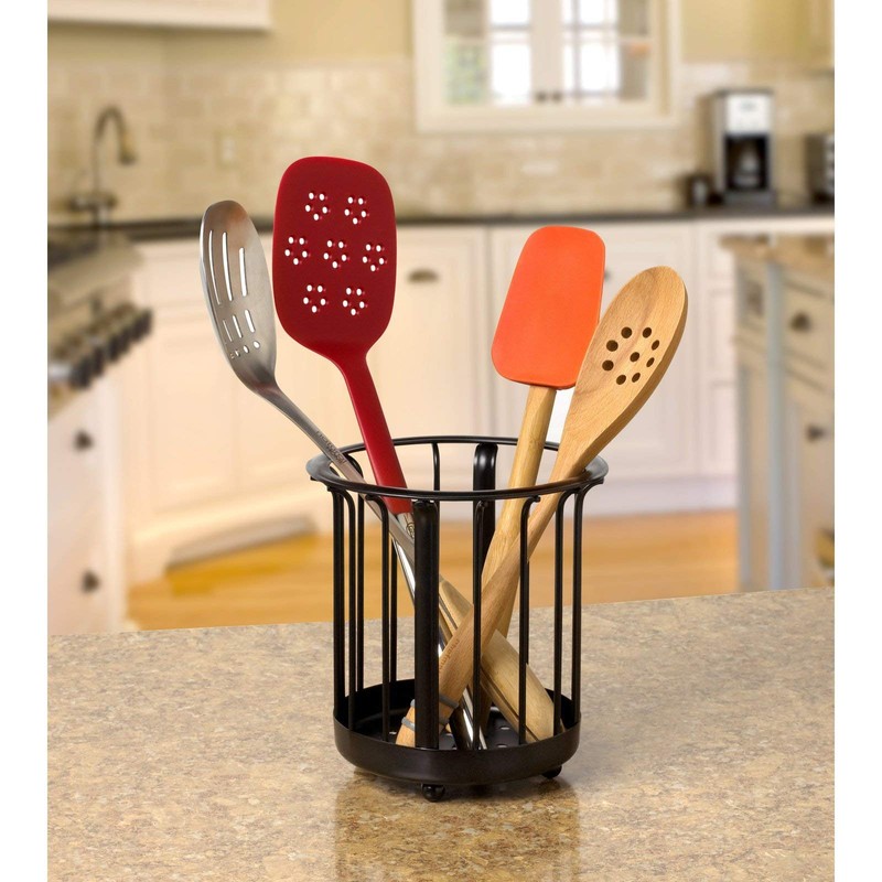 Spectrum Diversified Ashley Utensil Holder, Bronze