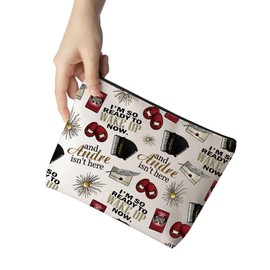 Great Co-met of 1812 Broadway Musical Inspired Gift Musical Theater Zipper Pouch Makeup Bag Gift for Actor Actress (Wake UP Bag)