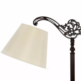 Upgradelights Eggshell Silk 12 Inch European Drum Lampshade with Uno Fitter