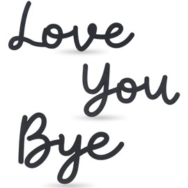 Starfa Lab Love You Bye Sign,Wooden Wall Art Plaque with Dots of Glue for Boho,Farmhouse Decor,Ideal for Living Room,Bedroom,Kitchen,Front Door