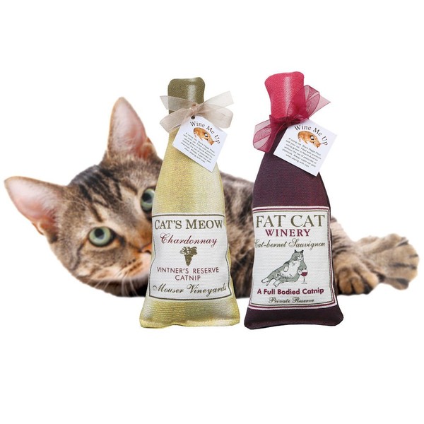 Alice's Cottage Wine Me Up Fun Catnip Toys - Wine