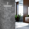 CNX Meer Regadera Con Tubo Y Repisa Para Baño Acero