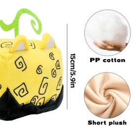 POPOYU Blox Fruits Plush Toy, Blox Fruits Cuddly Toy, Plush Soft Stuffed Toy Cushion, Cartoon Fox Blox Fruits Plush Toy for Children Gifts, Bloxfruits Plush Figures for Fans Birthday Doll