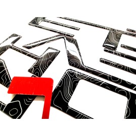 AFX 3D TOPOGRAPHIC BLACK DOMED TAILGATE LETTER FITS SILVERAD 2019-25 US MADE