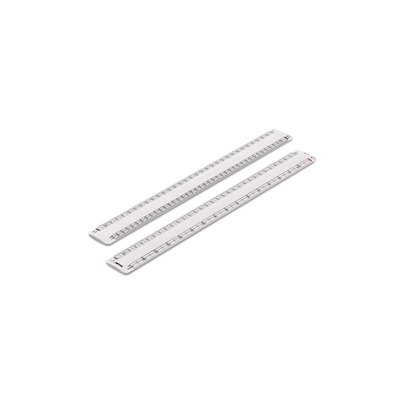 Rulex 30cm 12 inch Flat Oval Metric Scale Ruler 1:1