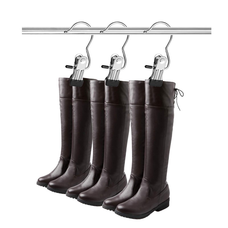 Tosnail 40 Pieces Boot Hanger Clips, Stainless Steel Laundry Hooks,