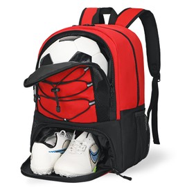 Goloni Soccer Bag, Basketball Bag with Ball Compartment & Shoe Compartment,Large Soccer Backpack for Basketball,Volleyball,Gym