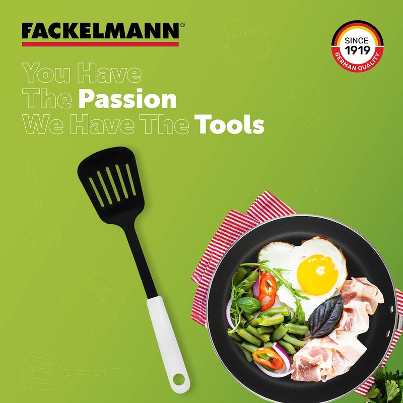 Fackelmann Slotted Turner Arcadalina of, Black/White, 34 x 8 x
