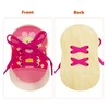 CHEERYMAGIC Wooden Lacing Shoe, Shoe Lace Practice Board Learn to
