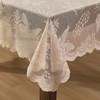 HLC.ME Butterfly Floral Lace Fabric Tablecloth, Lace Fabric Table Cloth
