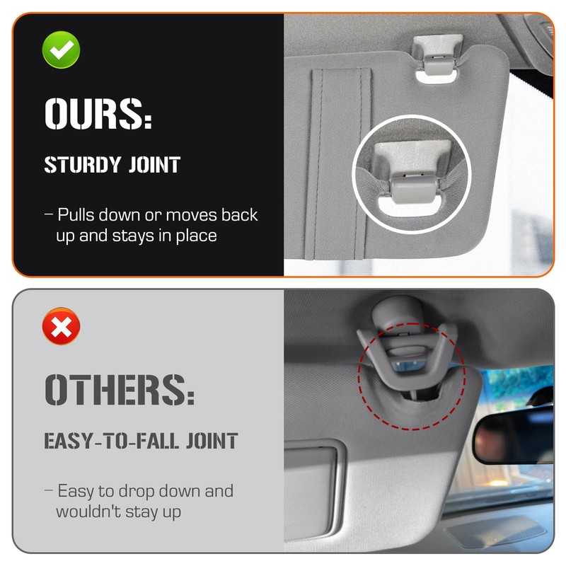 Left & Right Sun Visor with Light for Toyota Camry