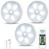 LED Closet Wireless Motion Sensor Step Lights, USB Rechargeable Battery