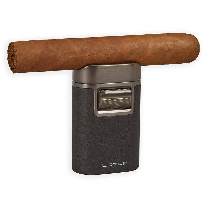 Lotus Brawn Table Cigar Lighter with Quad Wind-Resistant Torch Flames,