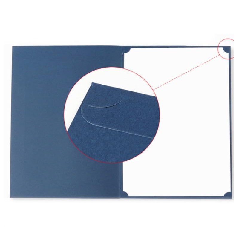 10 Diploma Files, A4, Bi-Fold, Award Holder, with Certificate Paper,