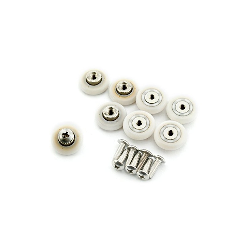 AKORD 8 Sets 19mm Stainless Steel Shower Door Wheels Rollers