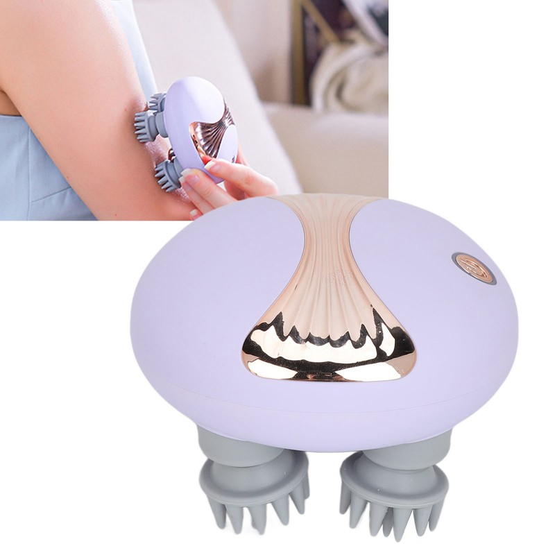 Electronic Scalp Massager Waterproof Kneading Vibration Multi Functional Rechargeable Handheld