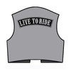 Live to Ride Embroidered Iron on Sew on Patch |
