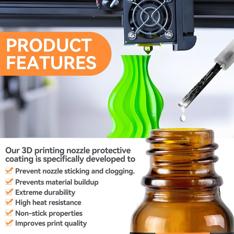 WANJAO 3D Printer Nozzle Protection Coating, 3D Printer Nozzle Cleaner
