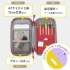 Lihit Lab Stationery Gadget Storage Compact Pen Case, Navy A7687-11