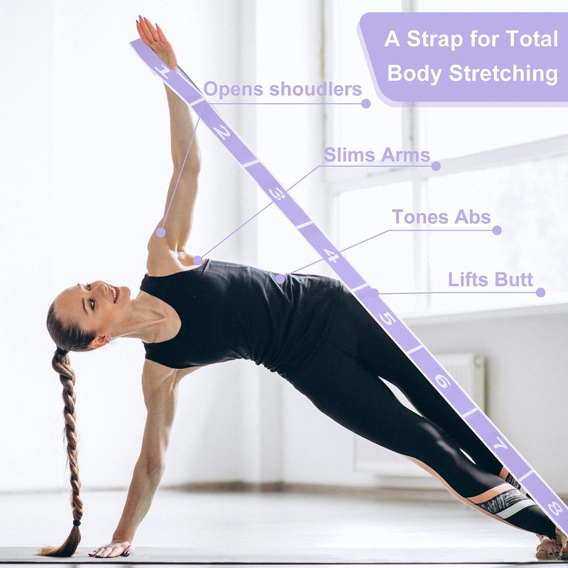 Stretching Strap, Multi-Loop Elastic Yoga Stretch Strap Flexible Stretch Resistance