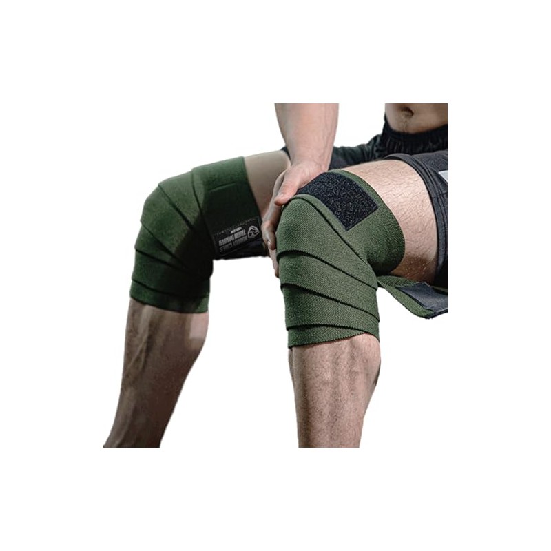 Knee Wraps (1 Pair) Knee Braces for Squats, Weightlifting, Powerlifting,