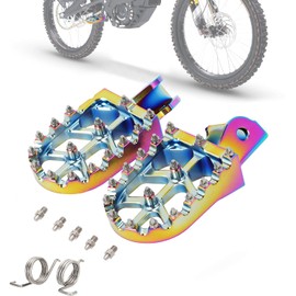 IUVWISN Wider Footpegs CNC for Surron LBX/E-Ride Pro SS/SR/S, Dirt Bike Foot Pegs Non-Slip Wider Design with Heavy-Duty Spring for Sur Ron Eride Pro SS 2.0/3.0 Quenching