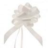 30 Snow White Satin Ribbon Floristry Pull Bows 30mm