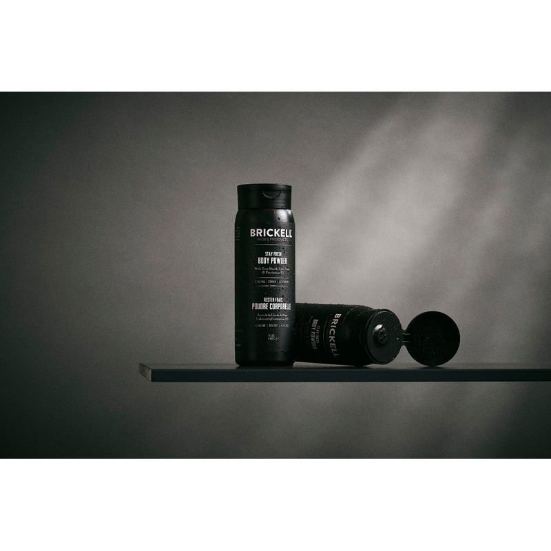 Brickell Men's Products Stay Fresh Body Powder for Men, Natural