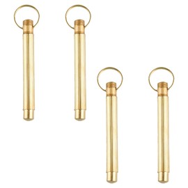 Wellrun 4pcs Mini Gold Spoon Set,Portable Metal Mini Shovel with Keychain,Necklace Pendant,Foldable Spoons Scoop for Powder,Salt,Herbs,Home Supplies and Travel Accessories
