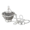 NKLaus 2222 Incense Swivel Antique Brass Silver with Chain 20