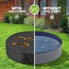 MEISHANG Round Pool Cover, 120 cm, Waterproof, Drawstring, Black/120-30, Oxford